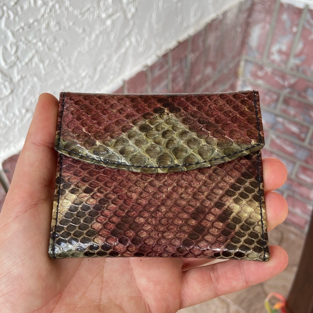Bosca genuine snake skin card holder